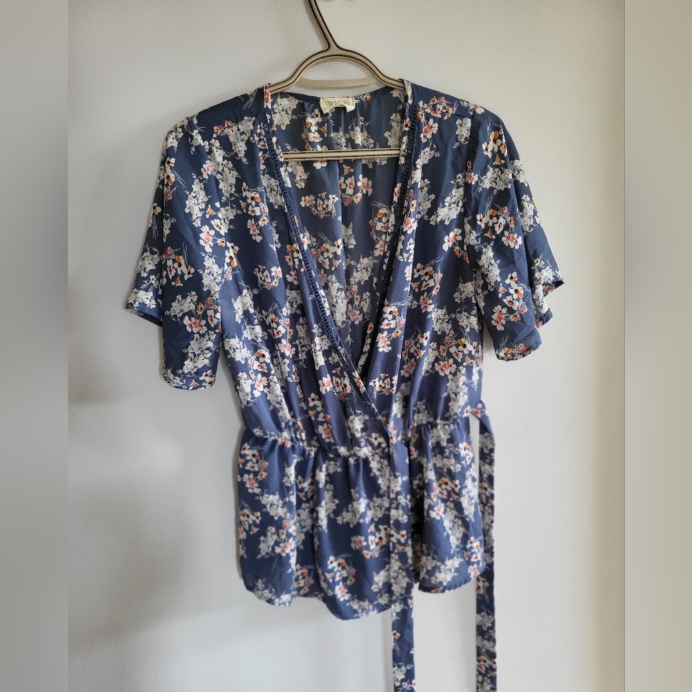Floral faux Wrap Top
